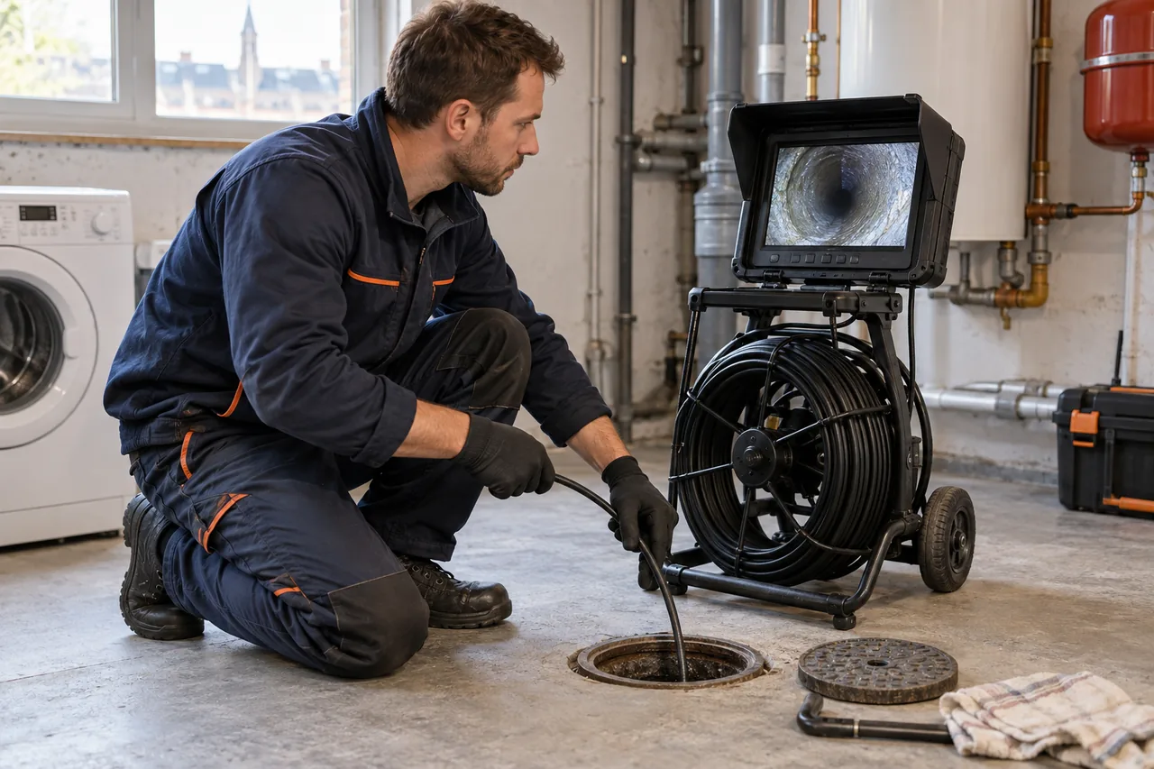 Photo d’illustration : contrôle vidéo de l’intérieur d’une canalisation